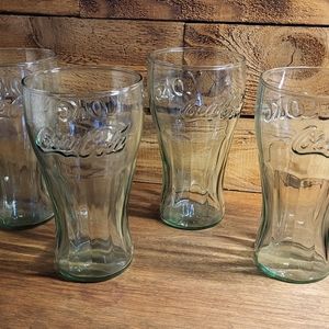 Set of 4 coke glasses